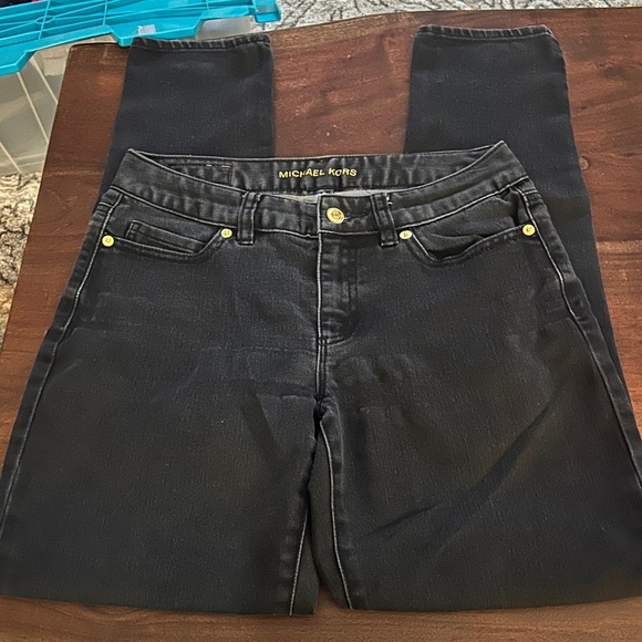 Michael Kors Black Denim Jeans Size 2 - Picture 4 of 6